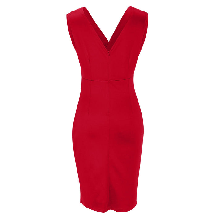 Viola | Fitted dress with V-neck and slit